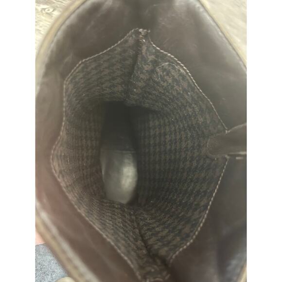 Aquatalia Sherry Brown Leather/Quilted Mid-calf Moto Winter Boot - Picture 6 of 7